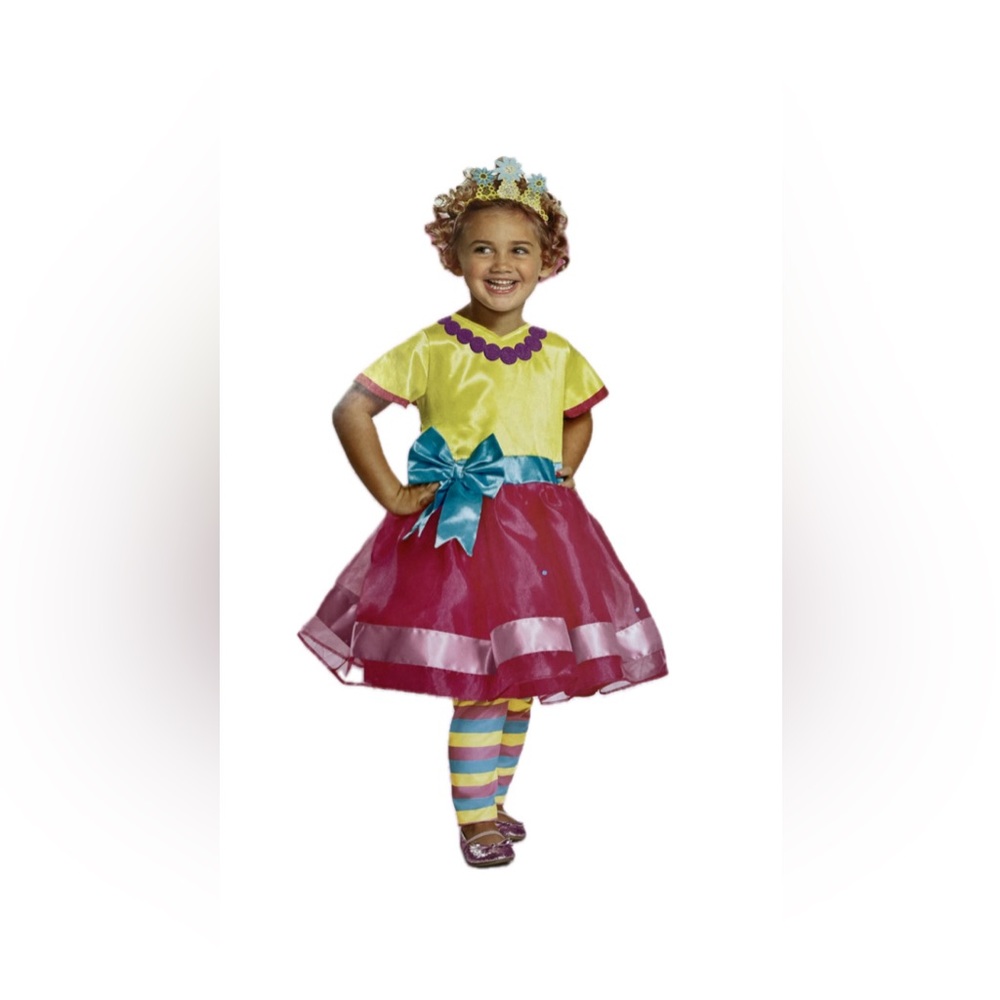 Disguise Disney Junior Fancy Nancy 3 Piece Dress Costume Girls size (see below)